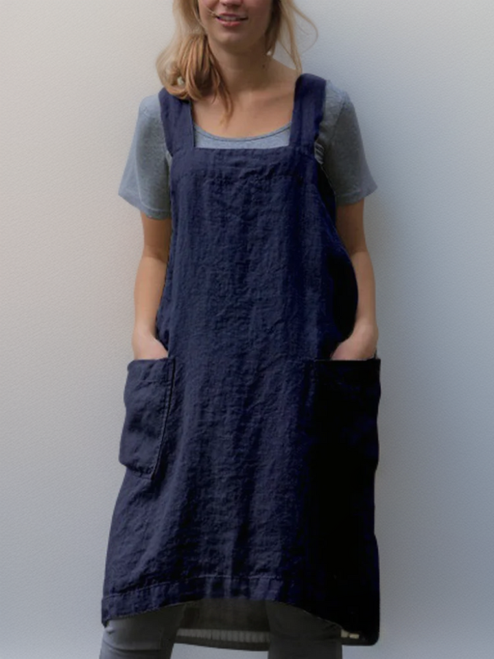 Levoire | Robe Simple Sangles Dos Croisées Marine bleu