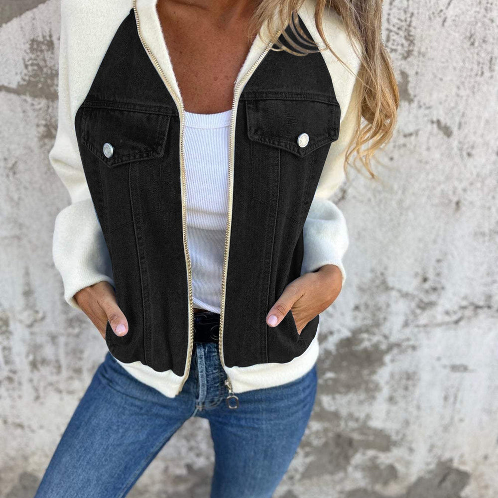 Levoire | Veste Longue à Manches Zippée Confortable Noir