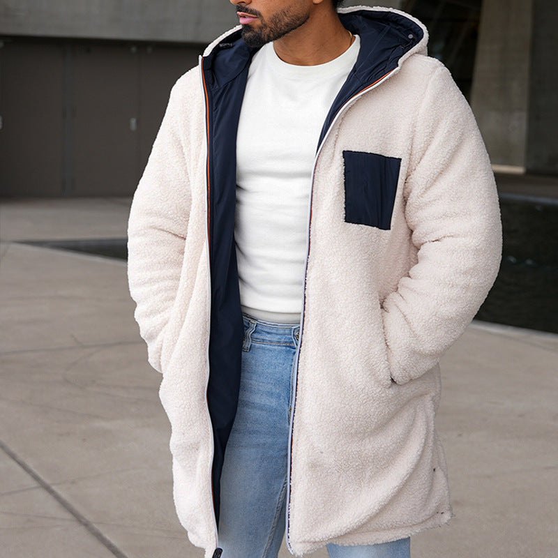 Levoire | Veste à capuche zippée en molleton à manches longues Beige