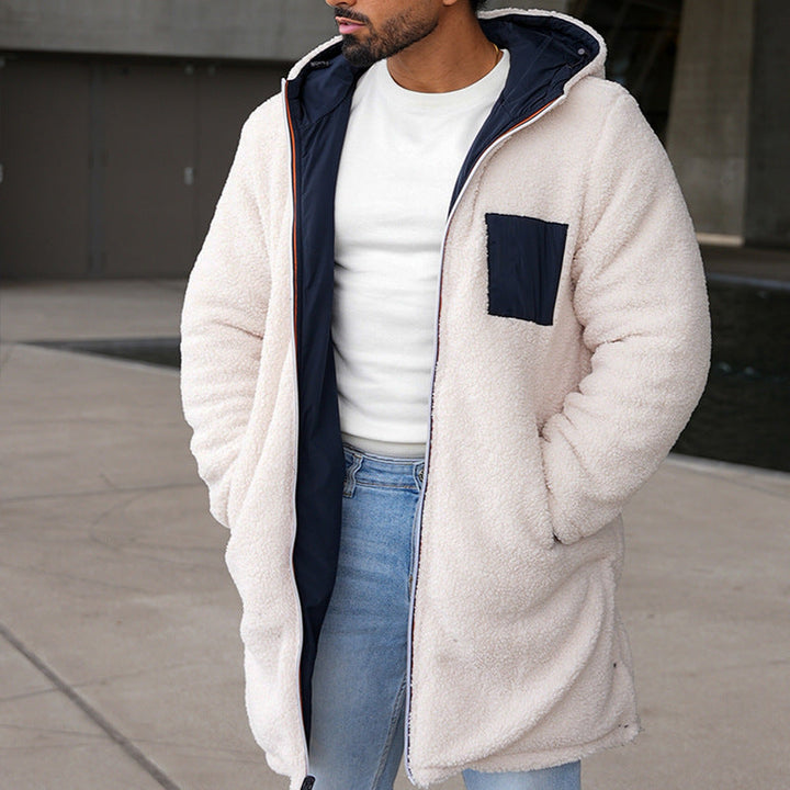 Levoire | Veste à capuche zippée en molleton à manches longues Beige