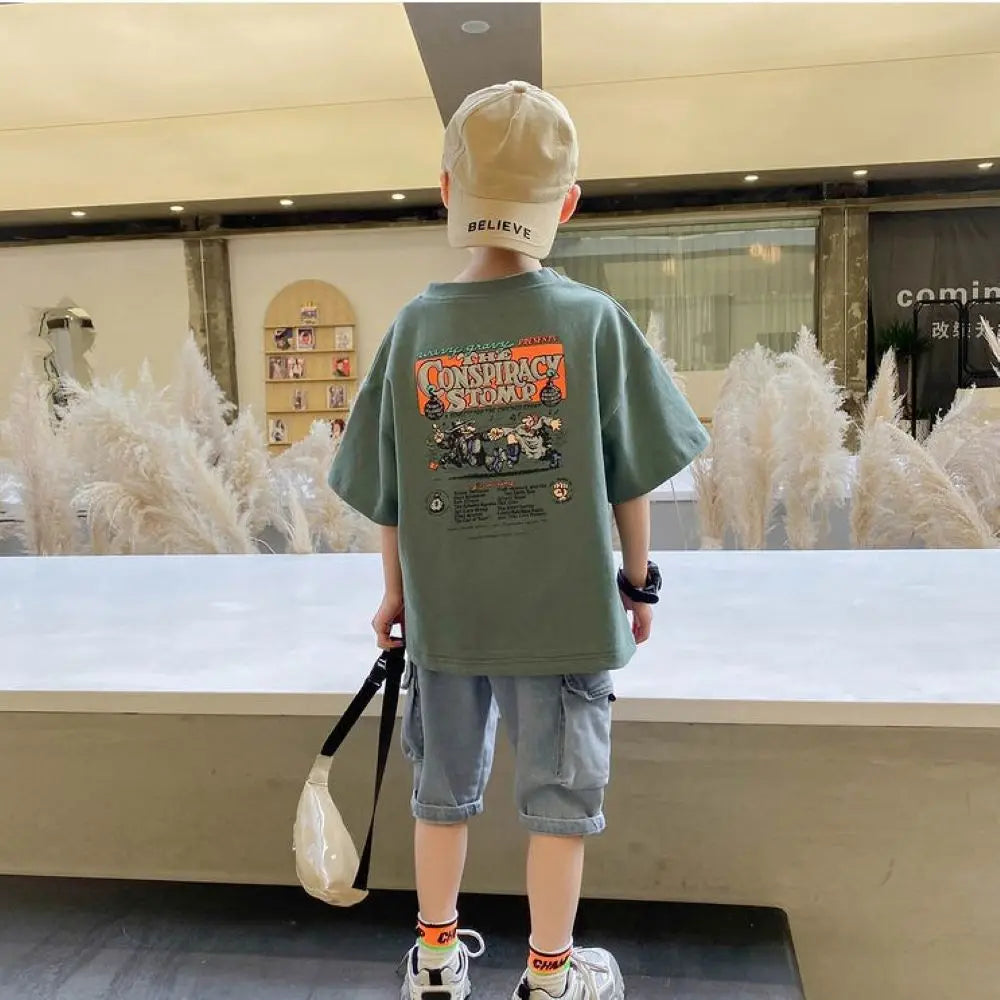 Levoire | T-Shirts Pour Garçons Conception Confortable, Élégante Et Respirante Vert