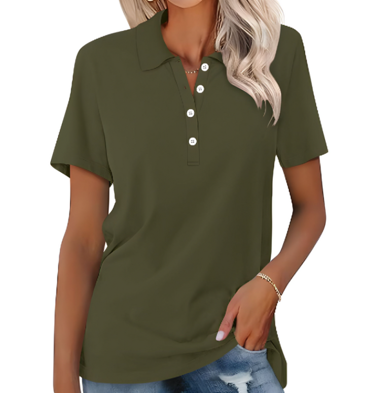 Levoire | Polo Shirt Durable Femmes - Polo Shirt Femmes - Poloshirts Femmes Vert foncé