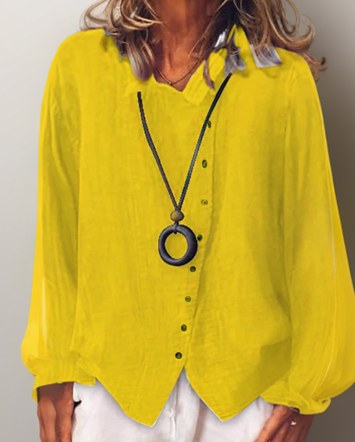 Levoire | Chemise À Manches Avec Boutons Jaune