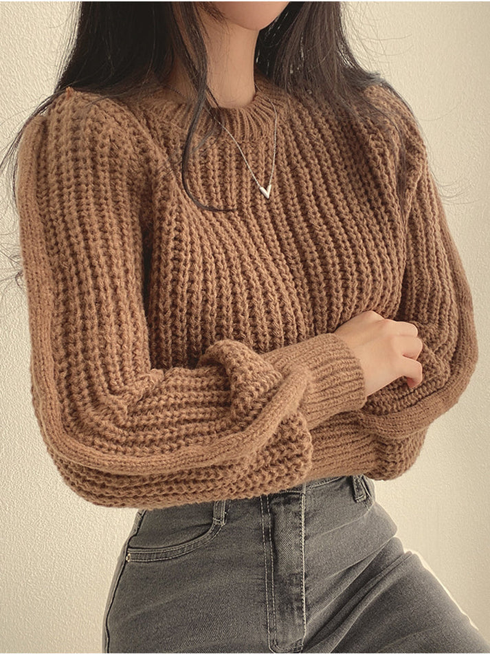 Levoire | Pull - Pull En Grosse Maille Moderne Pour Femmes Marron