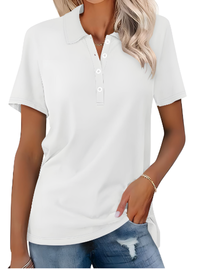 Levoire | Polo Shirt Durable Femmes - Polo Shirt Femmes - Poloshirts Femmes Blanc