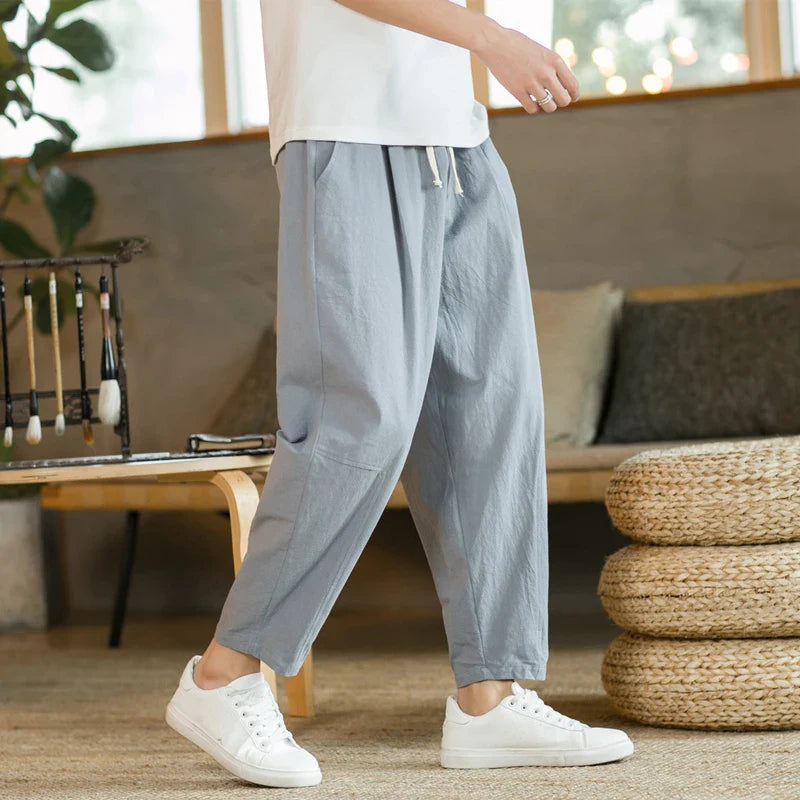 Levoire | Coton Lin Pantalon Avec Style Et Confort Chaque Jour Gris