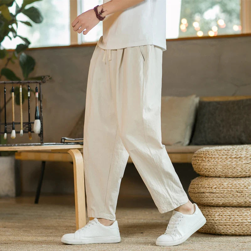 Levoire | Coton Lin Pantalon Avec Style Et Confort Chaque Jour Kaki