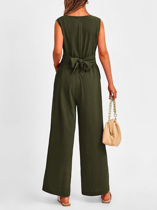 Levoire | Combinaison Sans Manches Élégante Avec Jambes Larges