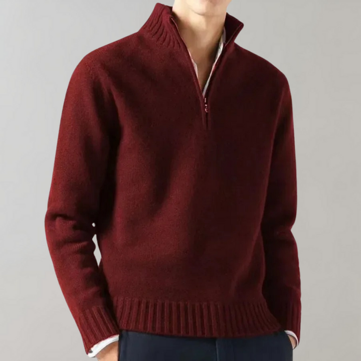 Levoire | Pull Semi-Zippé Rot