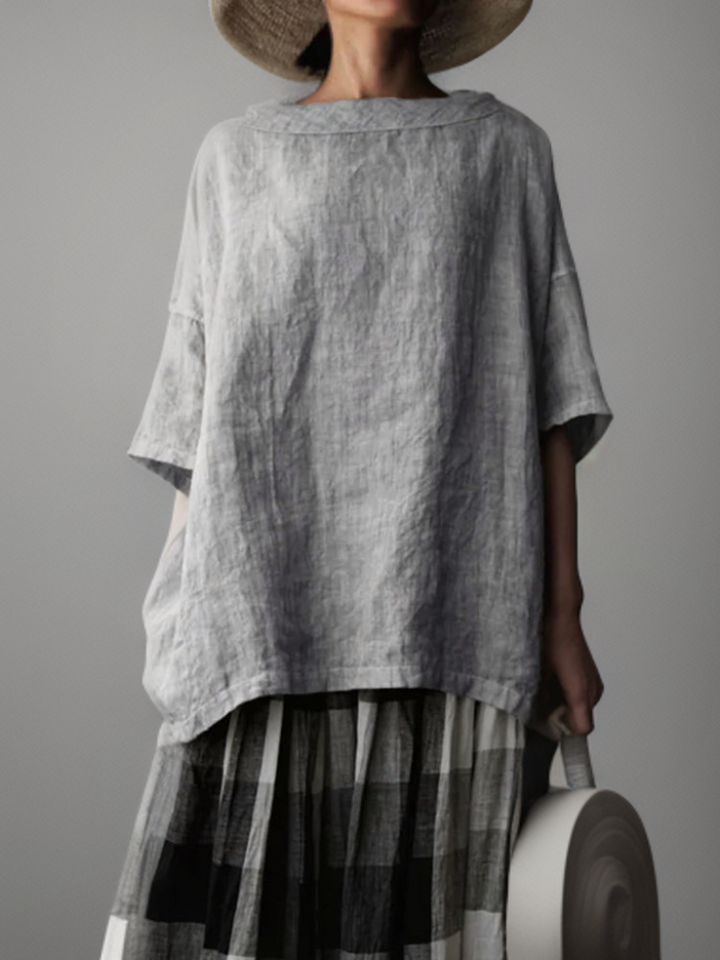 Levoire | Tunique Oversized Avec Col Bateau Gris