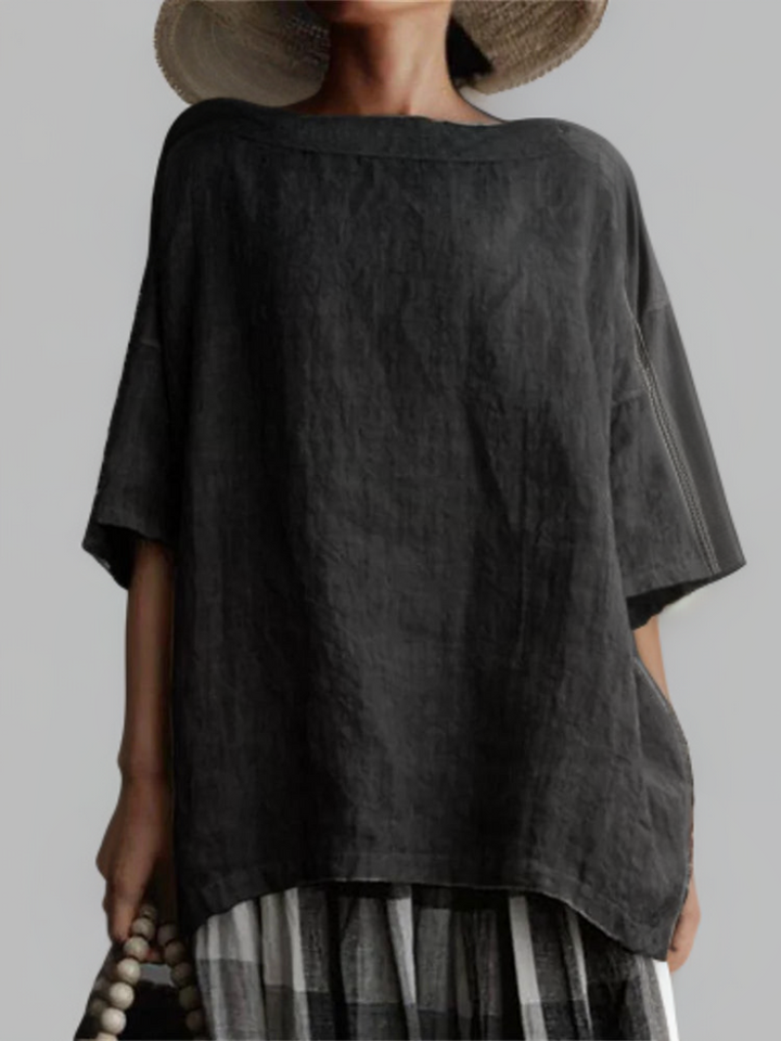 Levoire | Tunique Oversized Avec Col Bateau Noir