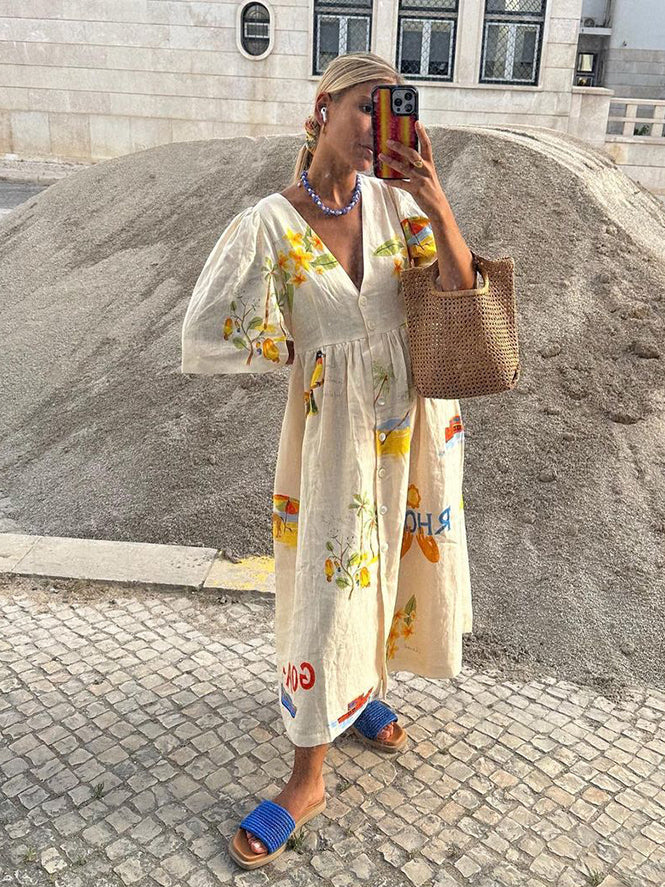 Levoire | Robe longue en lin Blanc