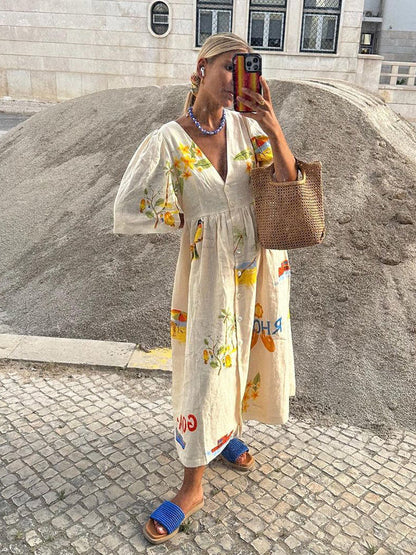 Levoire | Robe longue en lin Blanc