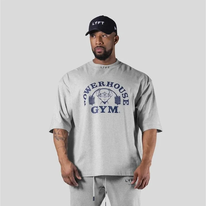 Levoire | T-Shirt De Fitness Haut En Coton Respirant Pour Hommes Gris