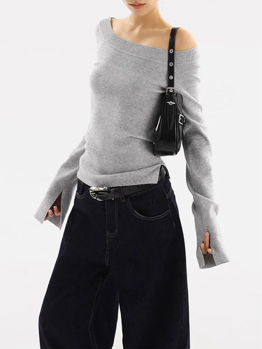 Levoire | Off Shoulder Pullover Naisille Tyylikäs Ja Mukava Syysmuoti