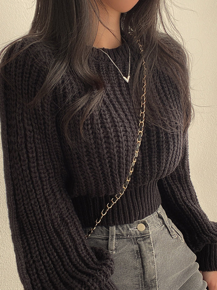 Levoire | Pull - Pull En Grosse Maille Moderne Pour Femmes Noir
