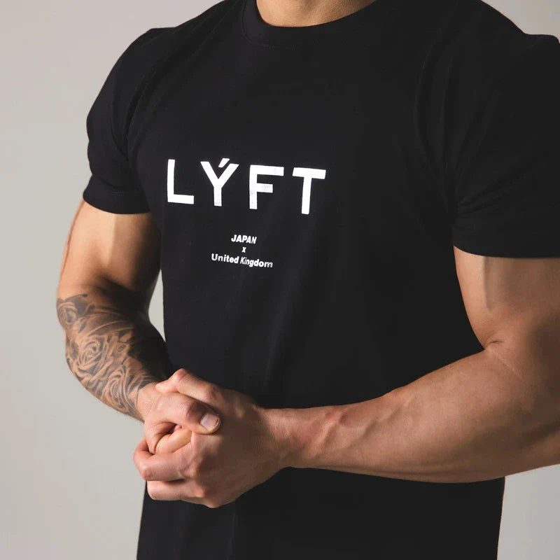 Levoire | T-Shirt De Sport Pour Hommes Conception Respirante Et Évacuant L'Humidité Noir