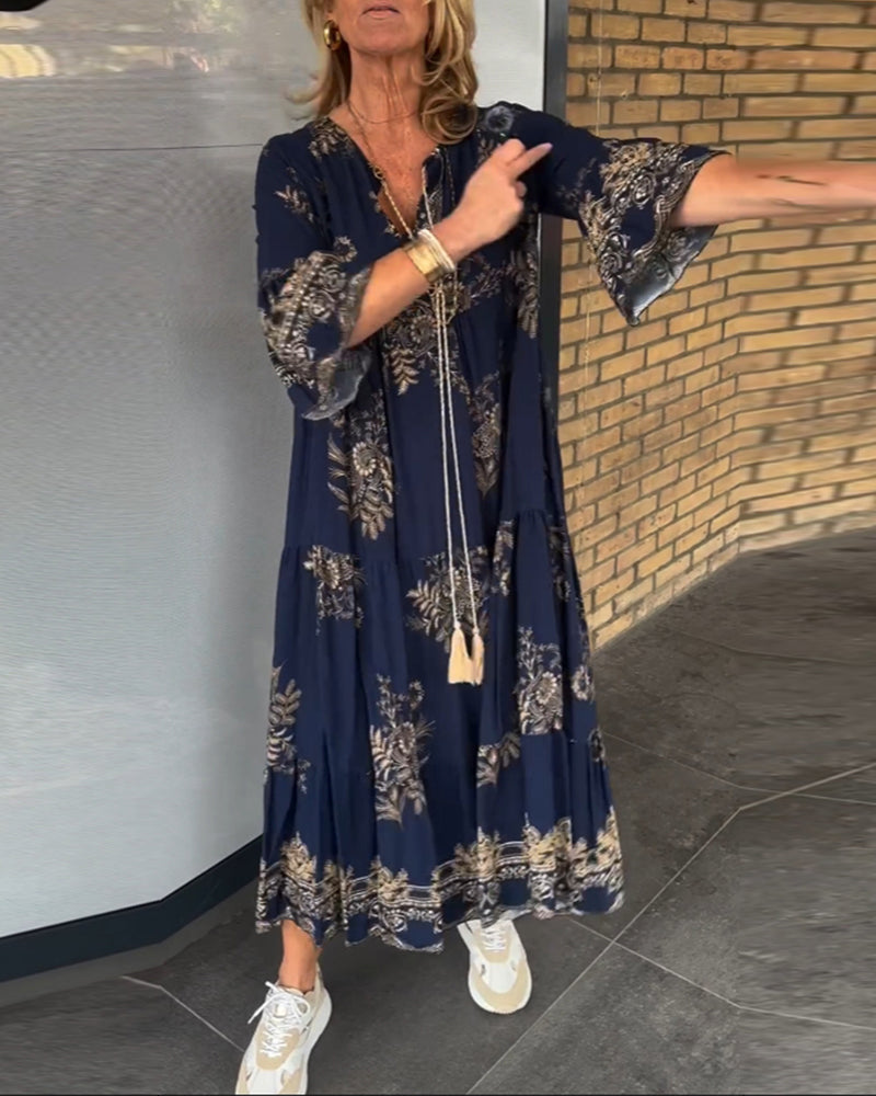 Levoire | Chic Bohémien Dans Une Robe Maxi Éblouissante