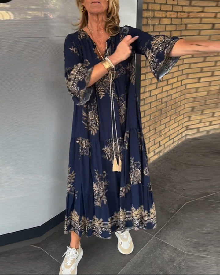 Levoire | Chic Bohémien Dans Une Robe Maxi Éblouissante