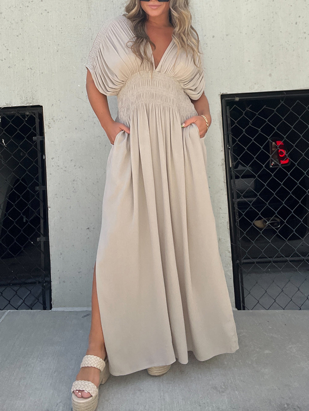 Levoire | Robe Maxi D'Été Sans Bretelles Fluide Décontractée