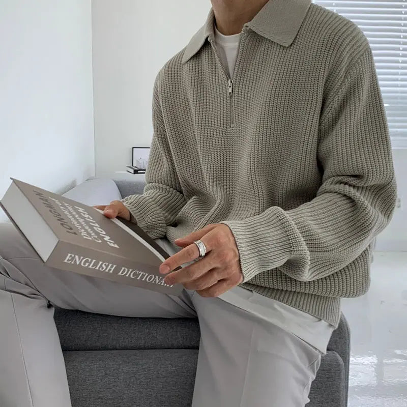 Levoire | Pull Léger Col Rond Gris