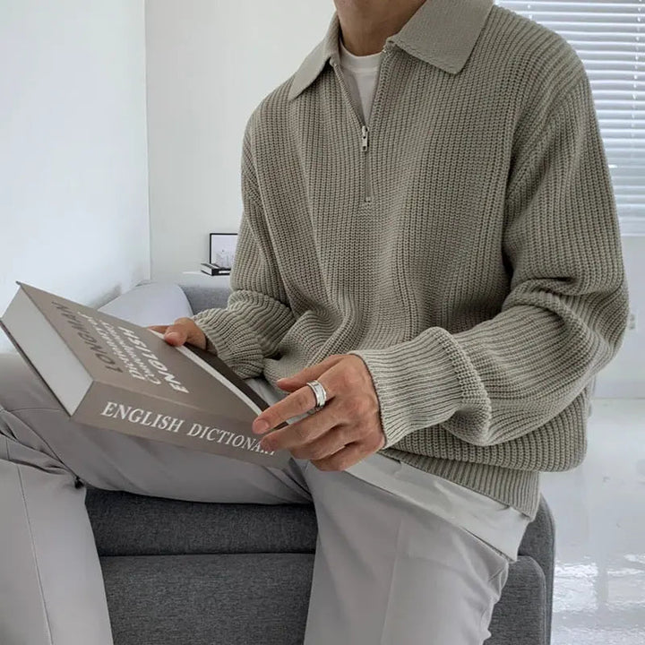 Levoire | Pull Léger Col Rond Gris