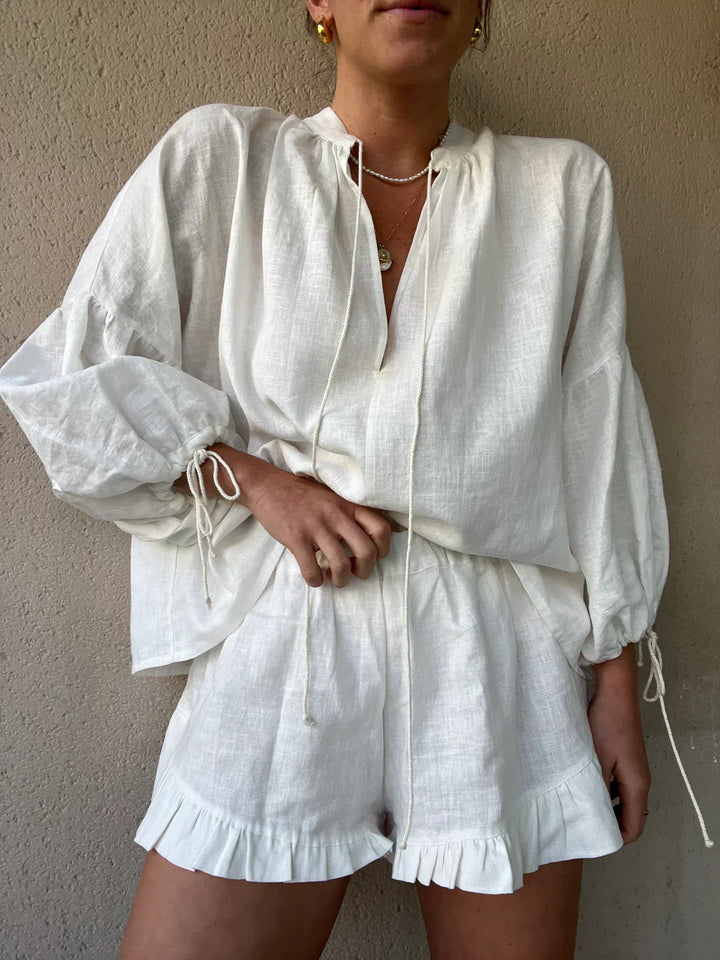 Levoire | Tenue D'Été Deux Pièces Pour Femmes Blanc