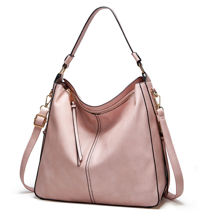 Levoire | Sac En Cuir Élégant Avec Grande Capacité Et Poches Latérales Rose