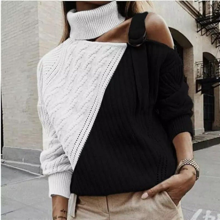 Levoire | Curta Jersey Avec Col Montant Noir