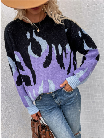 Levoire | Pull-Over En Tricot Pour Femmes Confortable Avec Un Design Unique Lila