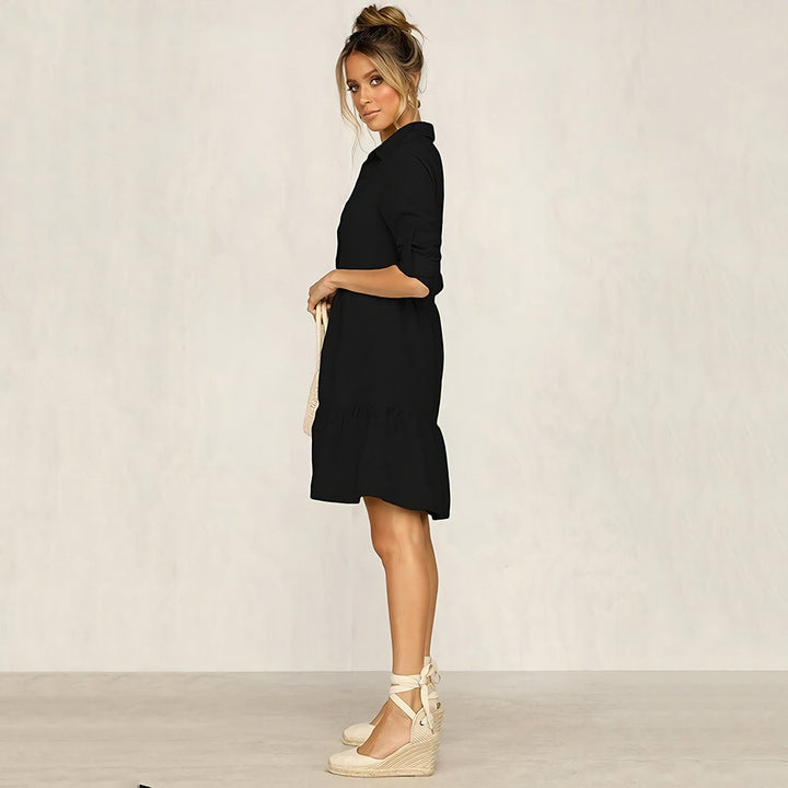 Levoire | Robe Chemise Avec Patte De Boutonnage Pour Femmes
