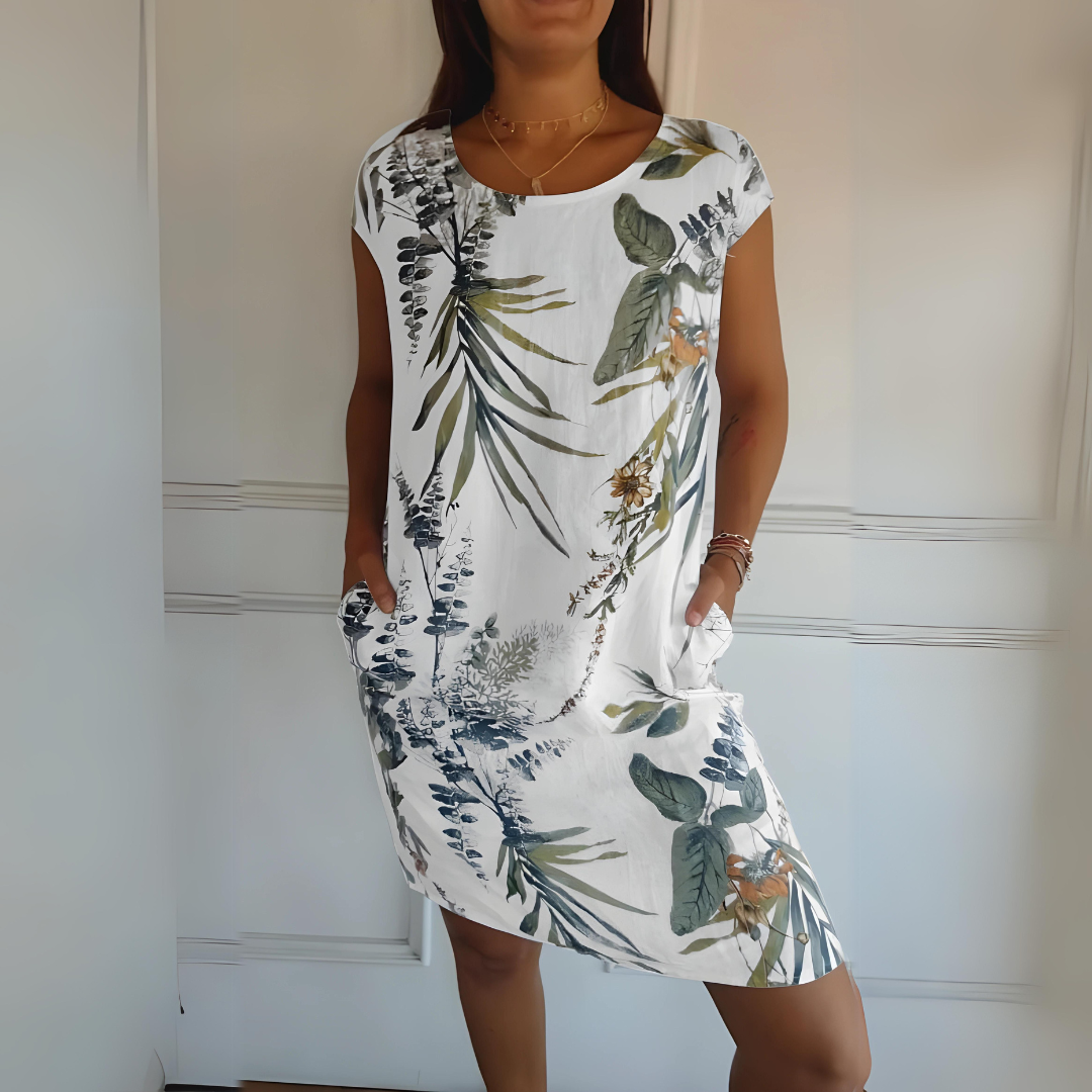 Levoire | Robe Élégante À Encolure O Blanc 1