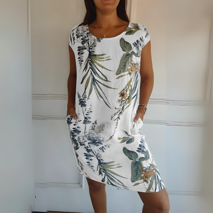 Levoire | Robe Élégante À Encolure O Blanc 1