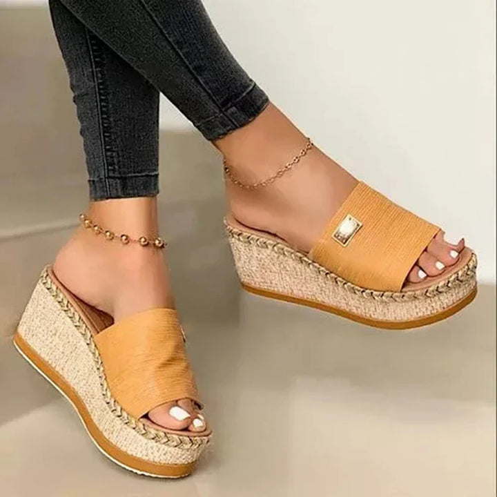 Levoire | Sandales À Plateforme Chaussures Dames À Talons Hauts Semelle Épaisse Oranges