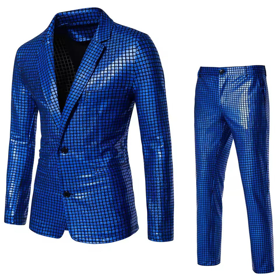 Levoire | Costume De Soirée À Paillettes Pour Hommes Dans L'Ensemble Bleu foncé