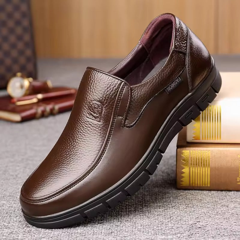 Levoire | Mocassin Homme À Semelle Plate En Cuir Pour Usage Extérieur Design brun foncé 2