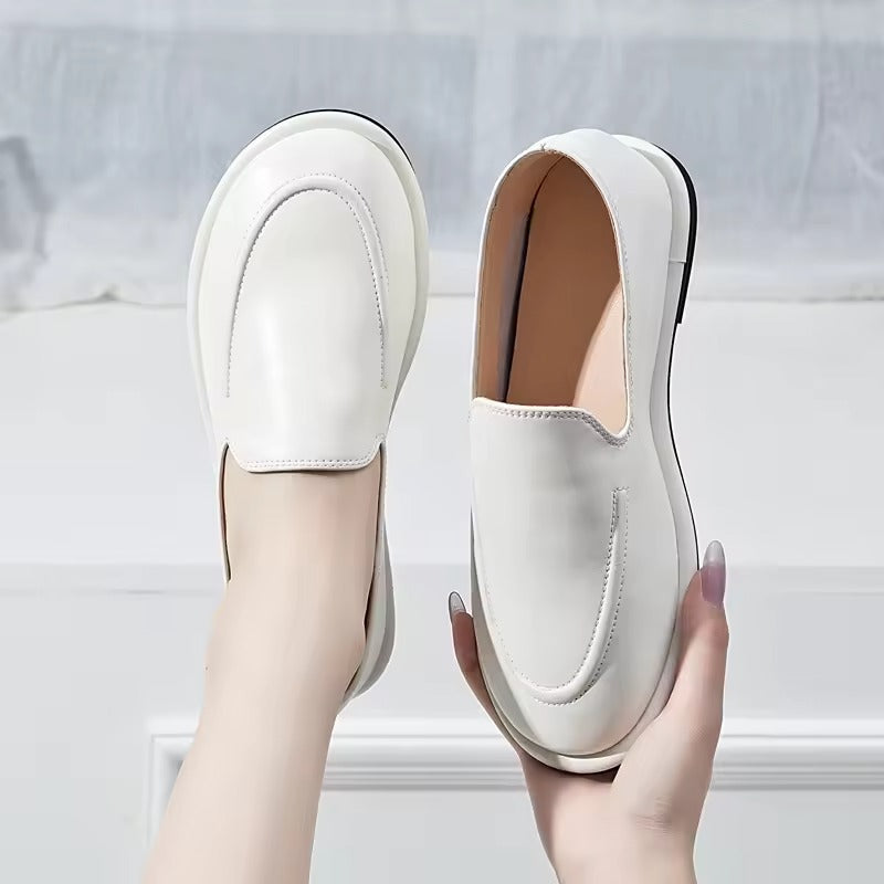 Levoire | Sandales En Cuir À Bout Rond Pour Femmes Blanc