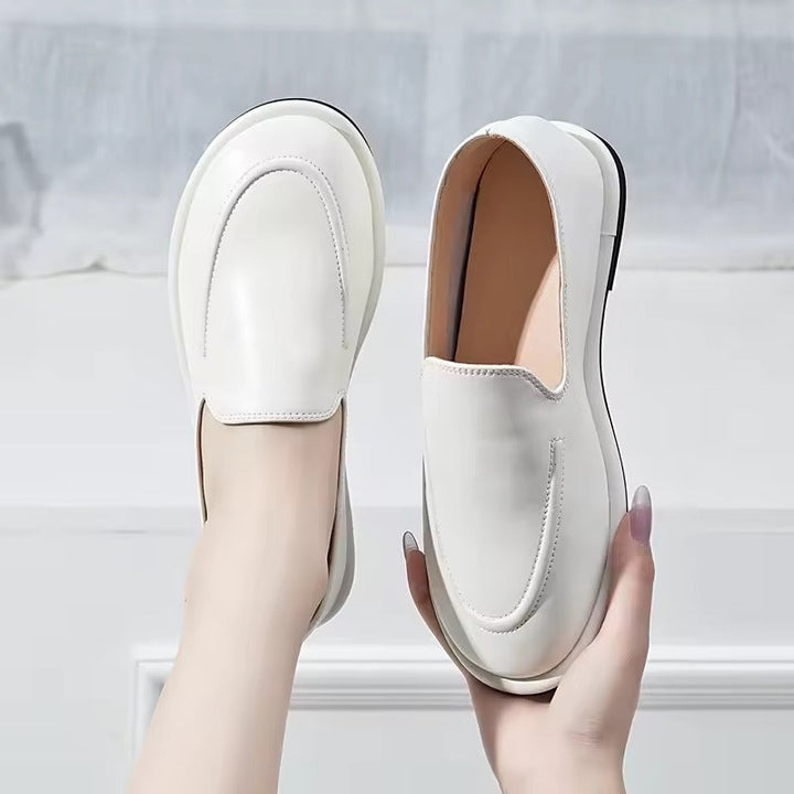 Levoire | Sandales En Cuir À Bout Rond Pour Femmes Blanc