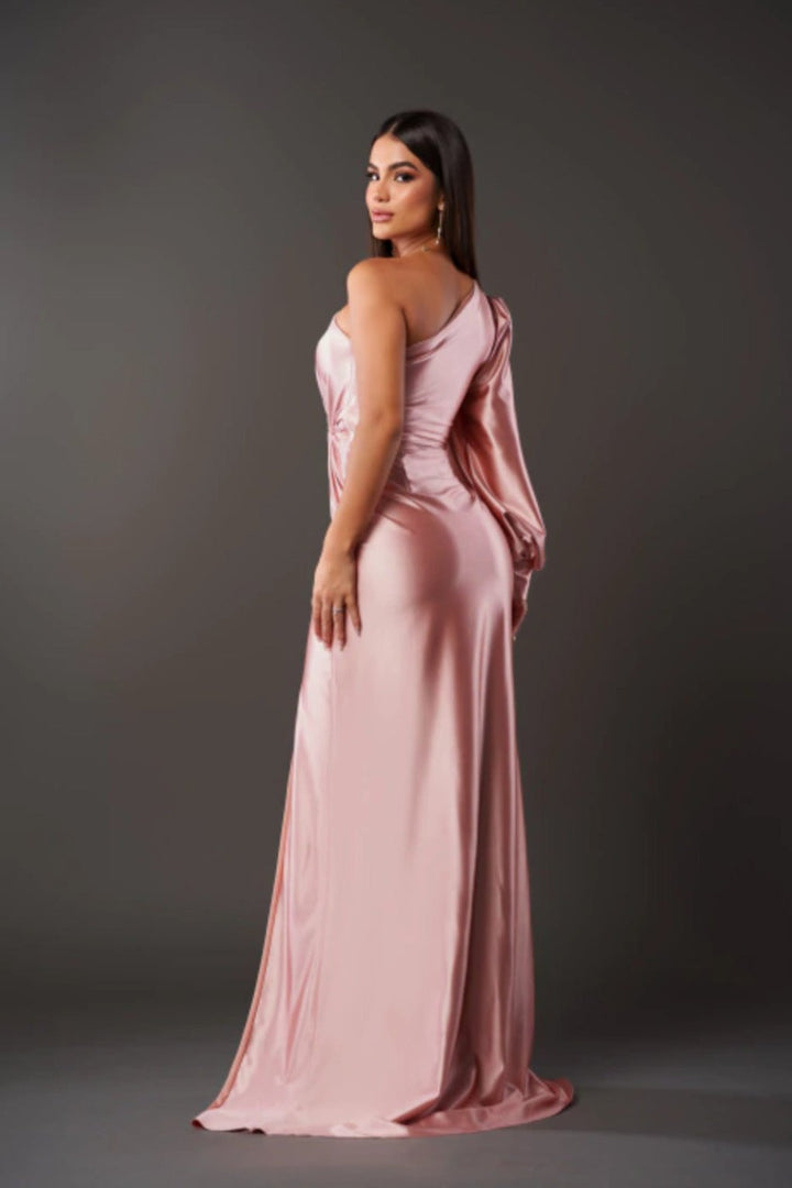 Levoire | Robe En Satin Avec Design Asymétrique À Une Épaule