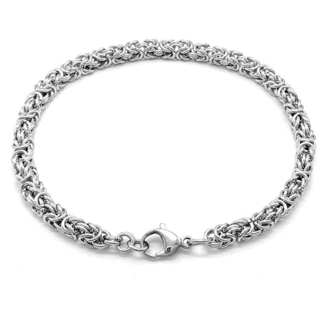 Levoire | Bracelet En Argent Sterling Tressé Élégant Fait Main Italien