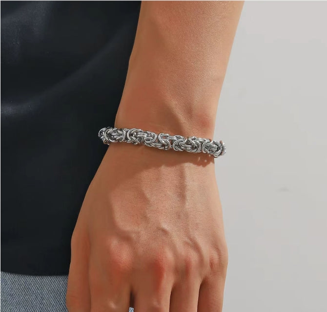 Levoire | Bracelet En Argent Sterling Tressé Élégant Fait Main Italien