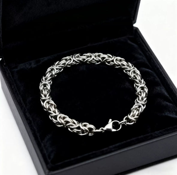 Levoire | Bracelet En Argent Sterling Tressé Élégant Fait Main Italien