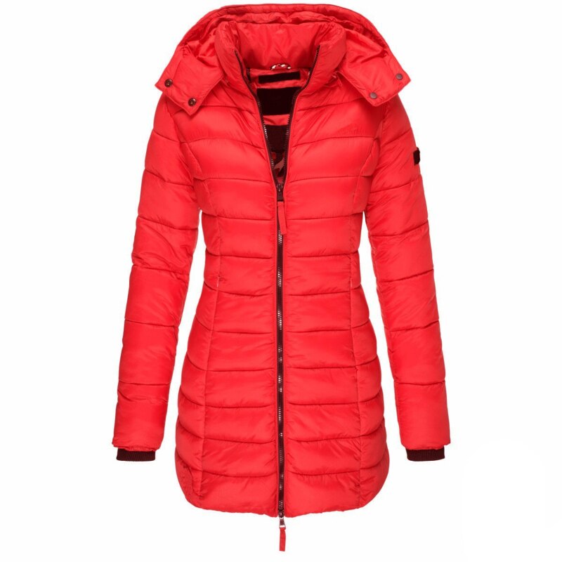 Levoire | Veste Longue En Duvet Rouge