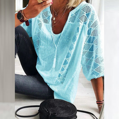 Levoire | Blouse À Détails En Crochet Boho