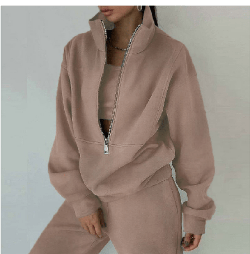 Levoire | Ensemble Pull Pantalon Femme Confortable Tendance Kaki