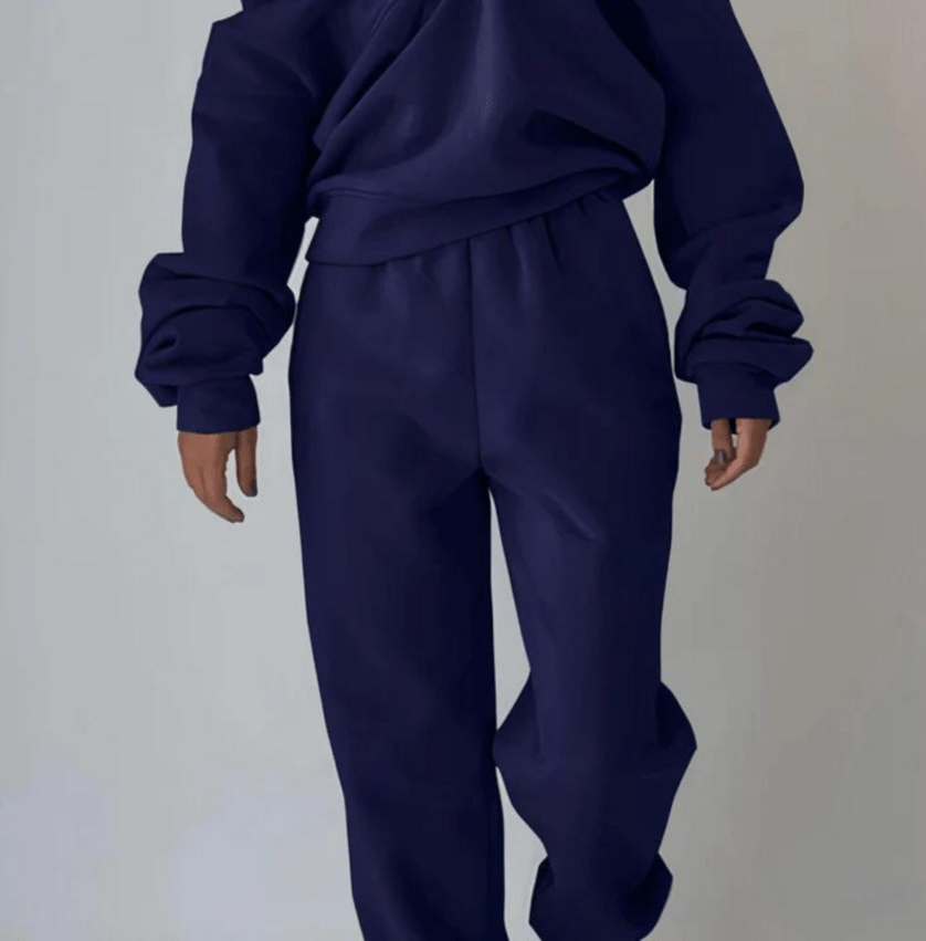 Levoire | Ensemble Pull Pantalon Femme Confortable Tendance Bleu marine