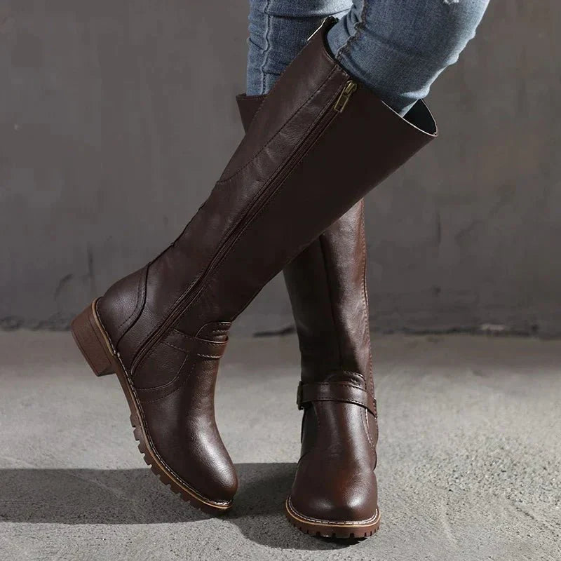 Levoire | Bottes En Cuir Pour Femmes Brun foncé