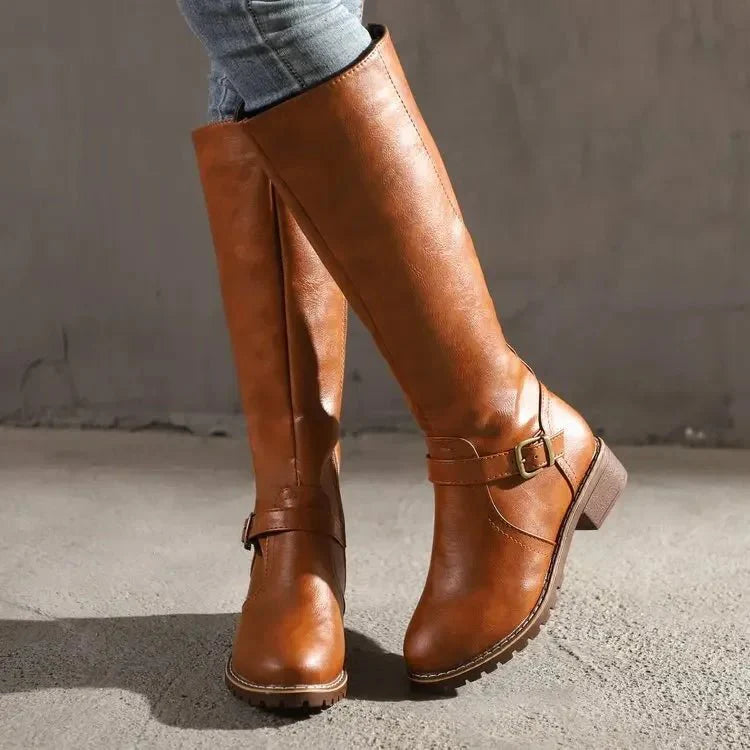 Levoire | Bottes En Cuir Pour Femmes Braun