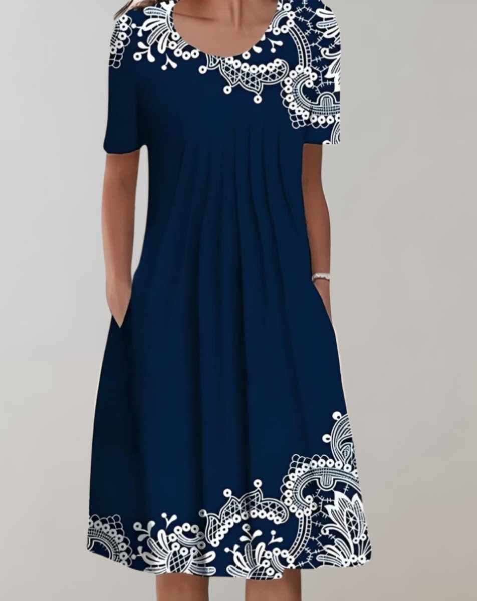 Levoire | Robe Midi Bohème Bleu foncé