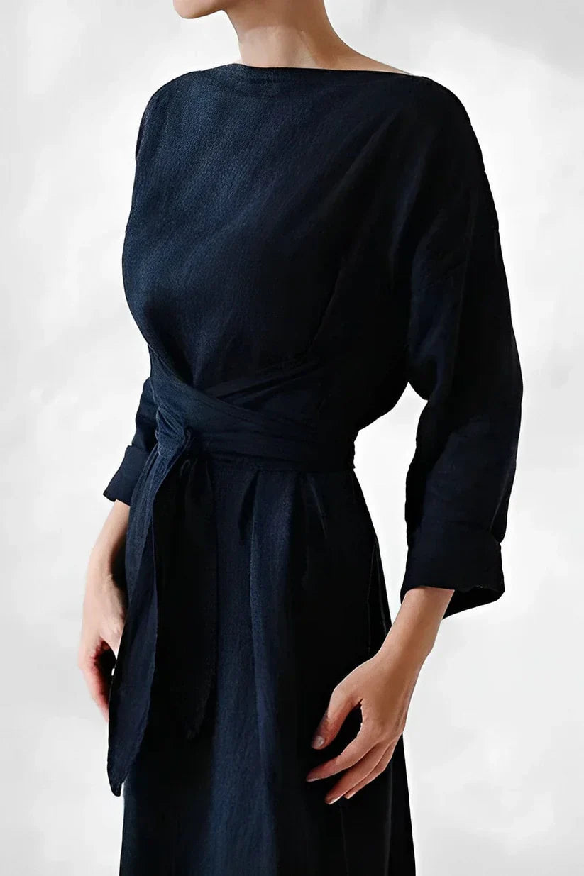Levoire | Lavigne - Style Artistique Élégant Robe Bleu foncé